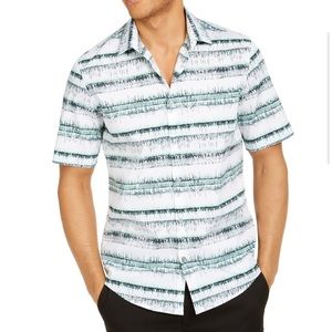 Mens Short Sleeve Button Down Alfani Shirt